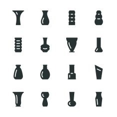 Vase Silhouette Icons