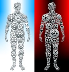 Metallic Gear Men Color Background