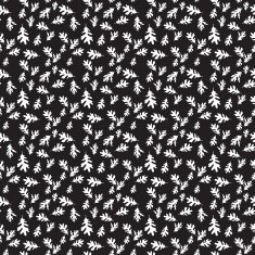 Random Doodled Oak Leaves Pattern