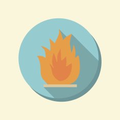 flat web icon fire sign