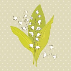 Greeting card with spring flowers