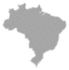 Dotted vector map of Brazil