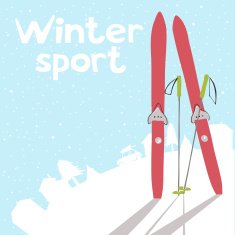 Winter landscape with ski N2