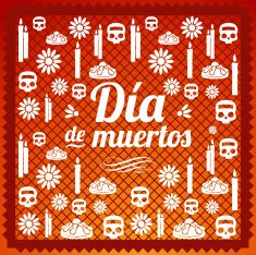 Day Of The Dead Texture Print - Illustration N11