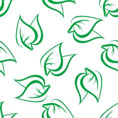 Spring green leaves seamless pattern N2