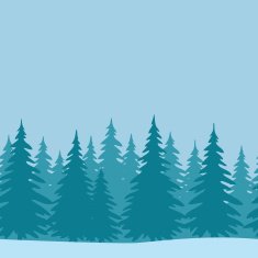Fir Trees Seamless Landscape N2