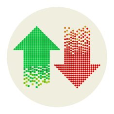 mosaic arrows - vector illustration