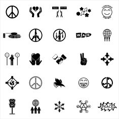 peace icon set 25 N2
