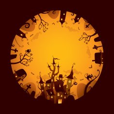 Halloween full moon design N3