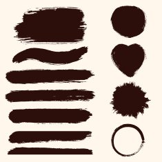Vector grunge set of paint stains Jpeg version also available