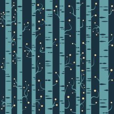 seamless night tree background pattern vector