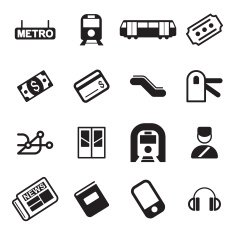 Metro Or Subway Icons