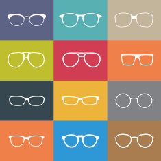 Vector Glasses Shapes Set - Illustration N2