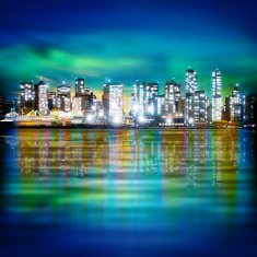 abstract background with panorama of vancouver N54