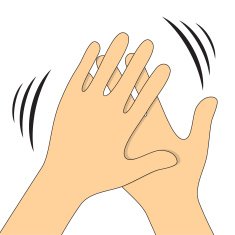 Hands clapping symbol Vector icons for video mobile apps
