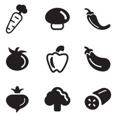 Vegetable icons N8