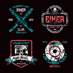 Car repair and biker club emblems N4