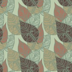 Abstract seamless pattern with leaves N4