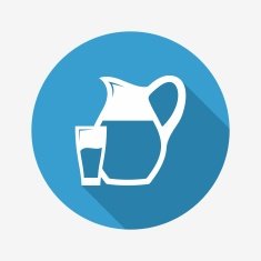 Glass and Pitcher icon Vector Illustration