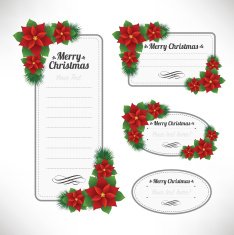 Christmas Flower Banner Set N4