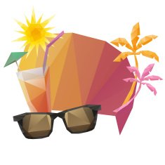 Summer holidays background vector illustration N5