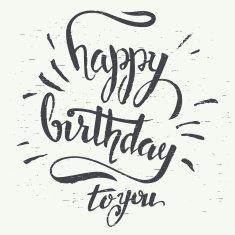 Happy birthday to you hand-lettering