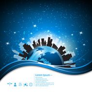 vector abstract global urban city communication and modern lifestyle concept