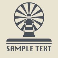 Lighthouse icon or sign N4