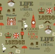 grey London newspaper seamless background
