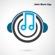 Creative abstract musical note vector logo design N2