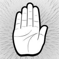 Vector icon of human palm