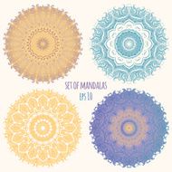 Set of color mandalas