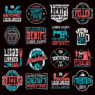 Handcrafted badges in retro style N3