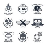 Car service badges and logo N3