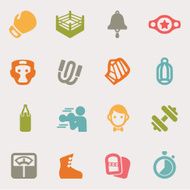 Boxing color variation icons