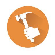 hand with hammer