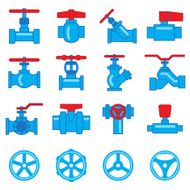 Valve and Taps icon set