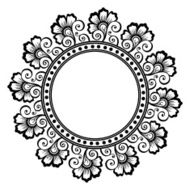 Beautiful Deco Floral Circle (Vector) N3