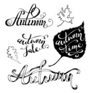 Vector Grunge Autumn Lettering