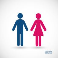 Man and woman Vector illustration