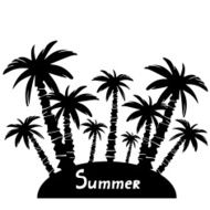 Island coconut palm trees N2