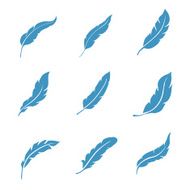 Vector Feather icons set isolated on white