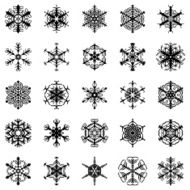 Decorative ornamental snowflakes set N2
