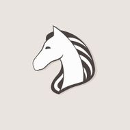 Vector logo horse template for your business Pegasus creative icon N2