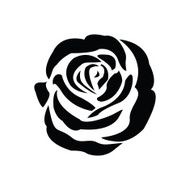 Black silhouette of rose N7