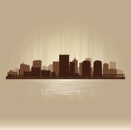 Richmond Virginia brown skyline city silhouette