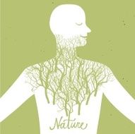 Human and nature ecological illustration N4