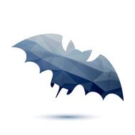 Halloween bat silhouette vector illustration