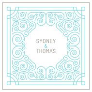 Vector trendy linear frame with copy space for text N3