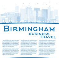 Outline Birmingham (Alabama) Skyline